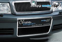 Auto tuning: Licence plate and radiator frame